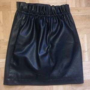 H&M faux leather mini pencil skirt